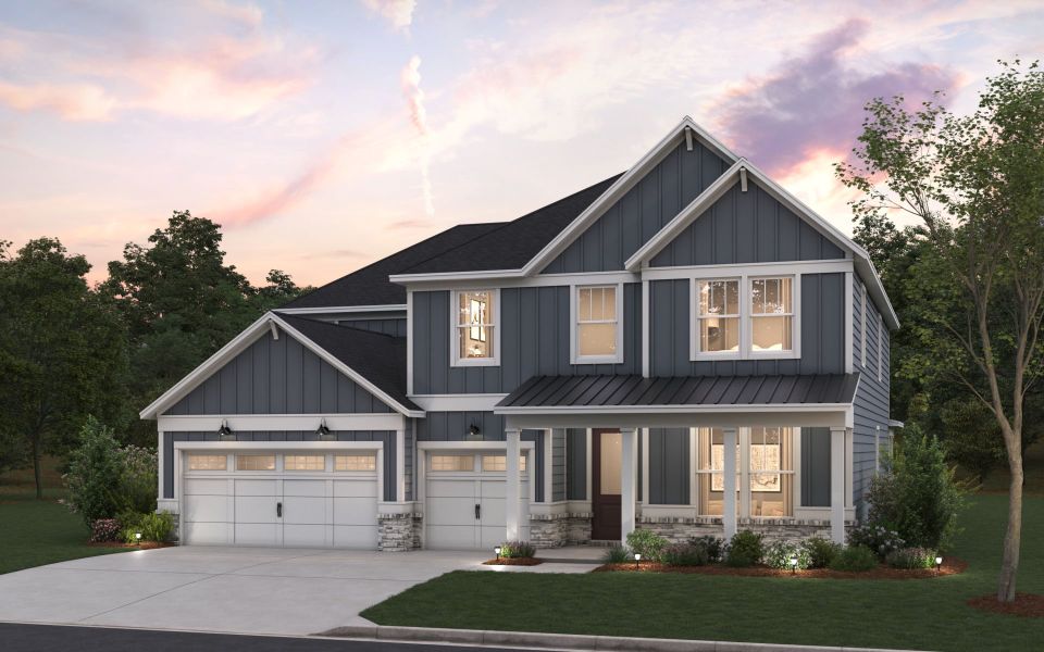 Representative exterior photo of a completed home built from the Oakhurst by Pulte Homes in Bristol, Dawsonville, GA (Image 11).