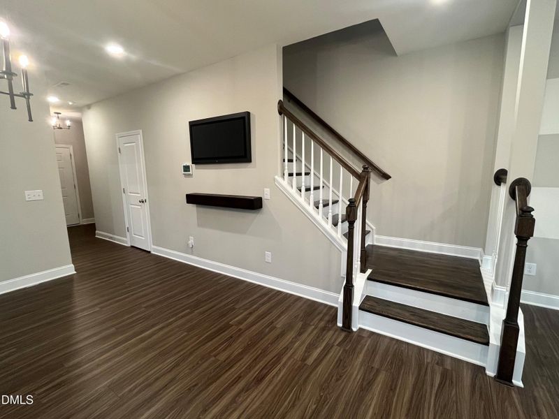 Model 48 Family room leading to stairs
