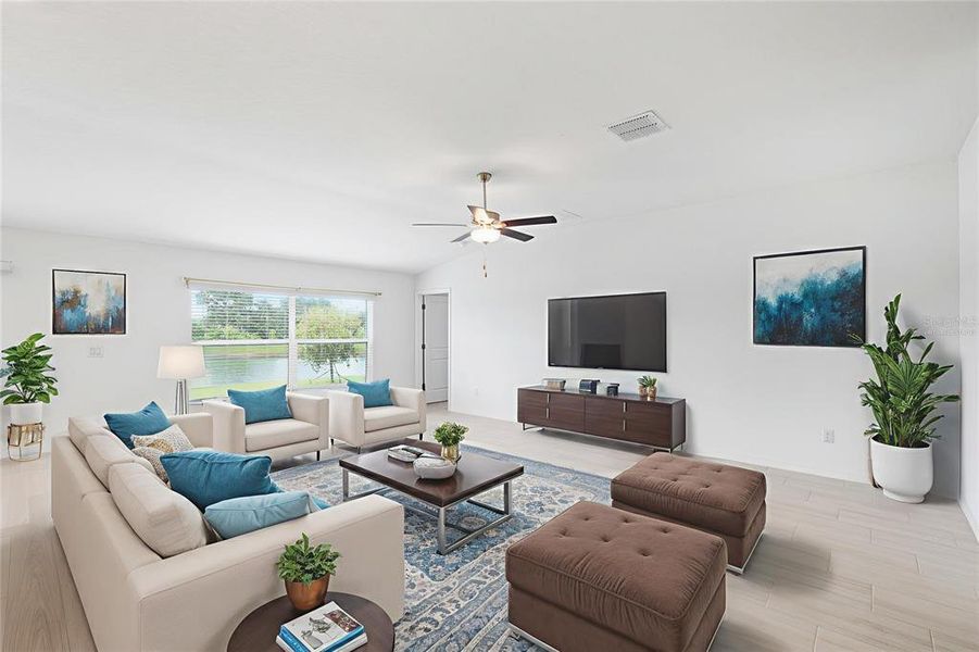 Great Room - Virtually Staged