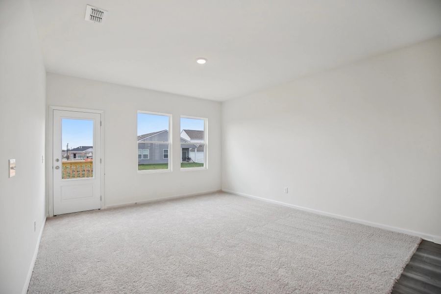 Representative unfurnished interior of a home built from the Larissa by Starlight Homes in Ashland, Angleton (Image 17). Representative unfurnished interior of a home built from the Larissa by Starlight Homes in Ashland, Angleton (Image 17).