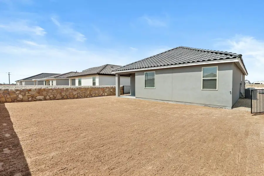 Representative exterior details of a home built from the Prickly Pear by View Homes in Paseos Del Este, Horizon City (Image 3). Representative exterior details of a home built from the Prickly Pear by View Homes in Paseos Del Este, Horizon City (Image 3).