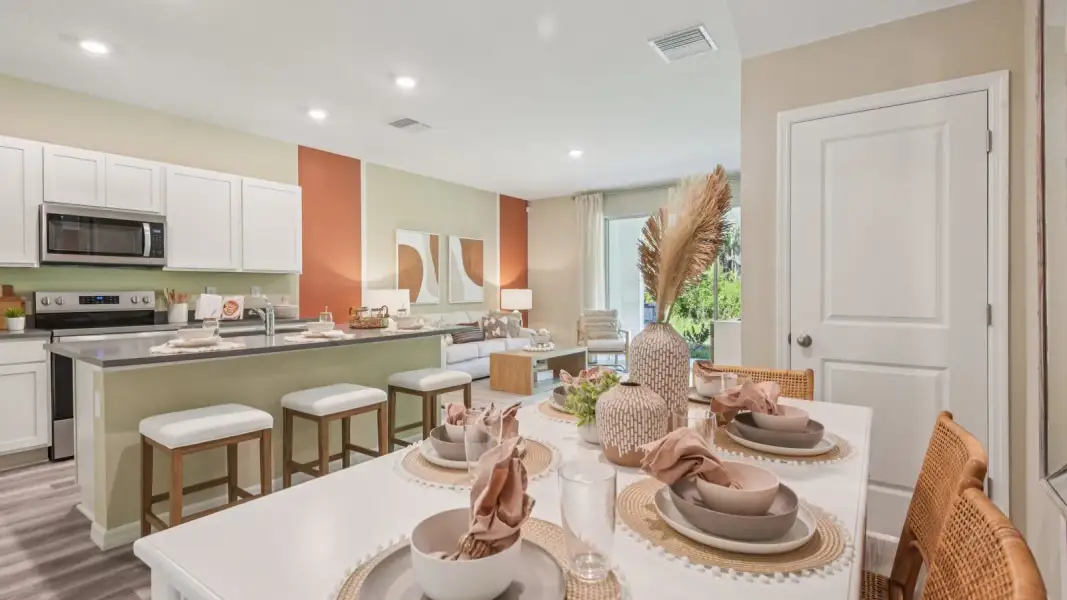 Furnished interior view inside a new home in Towns at Woodsdale, Wesley Chapel (Image 12).