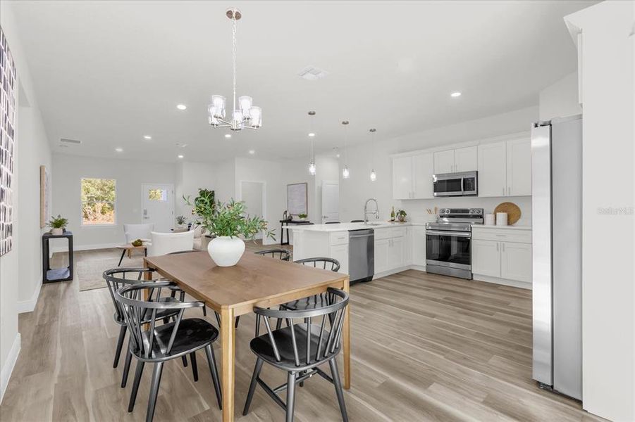 Furnished interior view inside a new home in , Citrus Springs (Image 9).