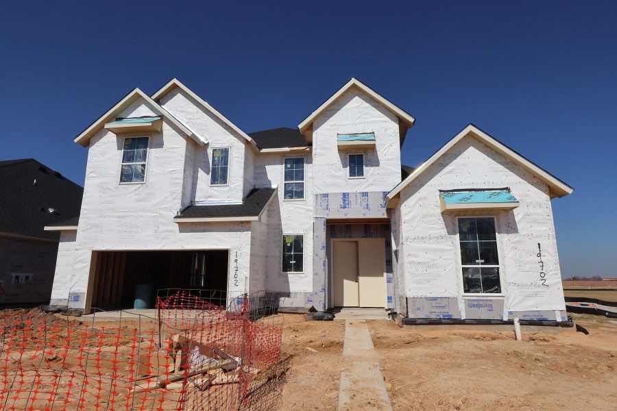 In-progress construction of a new home in Dunham Pointe, Cypress, TX (Image 5).
