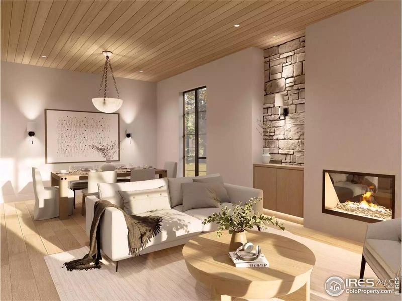 PHOTOS NOT OF ACTUAL HOME. Concept of Living Room and Dining Room