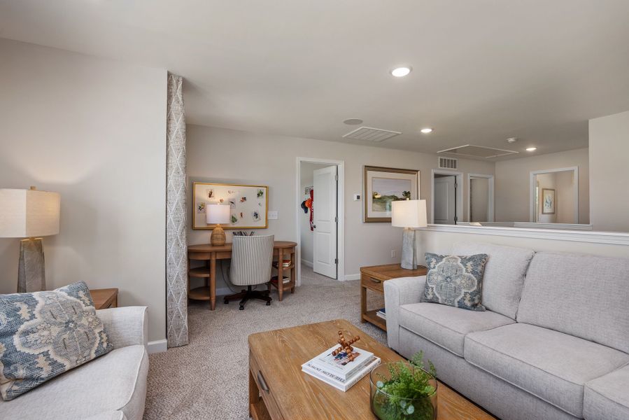 Representative furnished interior of a home built from the The Willow B by Davidson Homes LLC in Retreat at North Main, Lillington (Image 24).