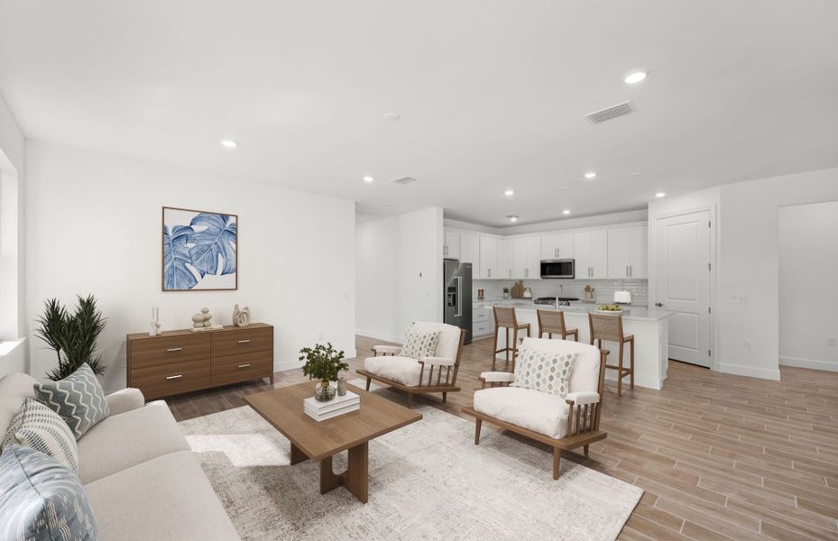 Furnished interior view inside a new home in TerraWalk at Babcock Ranch, Alva (Image 9).