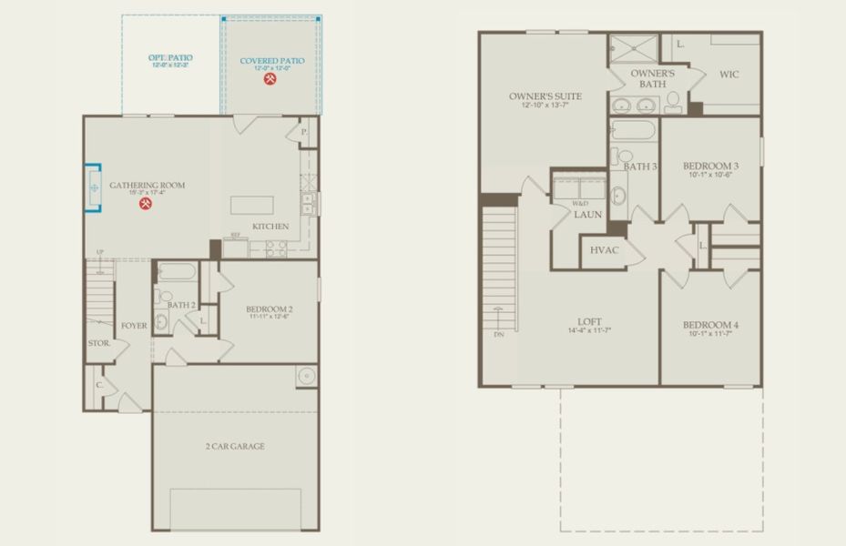 2D floor plan layout of this home in Grand Arbor, Blythewood, SC (Image 5).