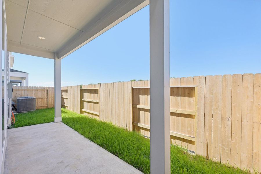 Exterior details and patio area of a home in Kemah Crossing - Luxe Series, Kemah (Image 28). Exterior details and patio area of a home in Kemah Crossing - Luxe Series, Kemah (Image 28).