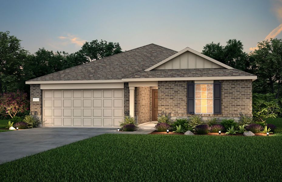 Front exterior of a new home in County View, Temple, TX, highlighting curb appeal (Image 16).