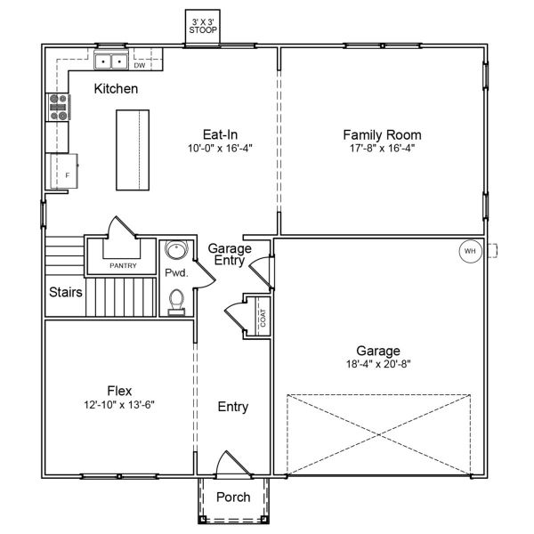 2D floor plan layout for the Russell - Genesis Value Collection by Mungo Homes in Killians Crossing, Blythewood, SC (Image 3). 2D floor plan layout for the Russell - Genesis Value Collection by Mungo Homes in Killians Crossing, Blythewood, SC (Image 3).