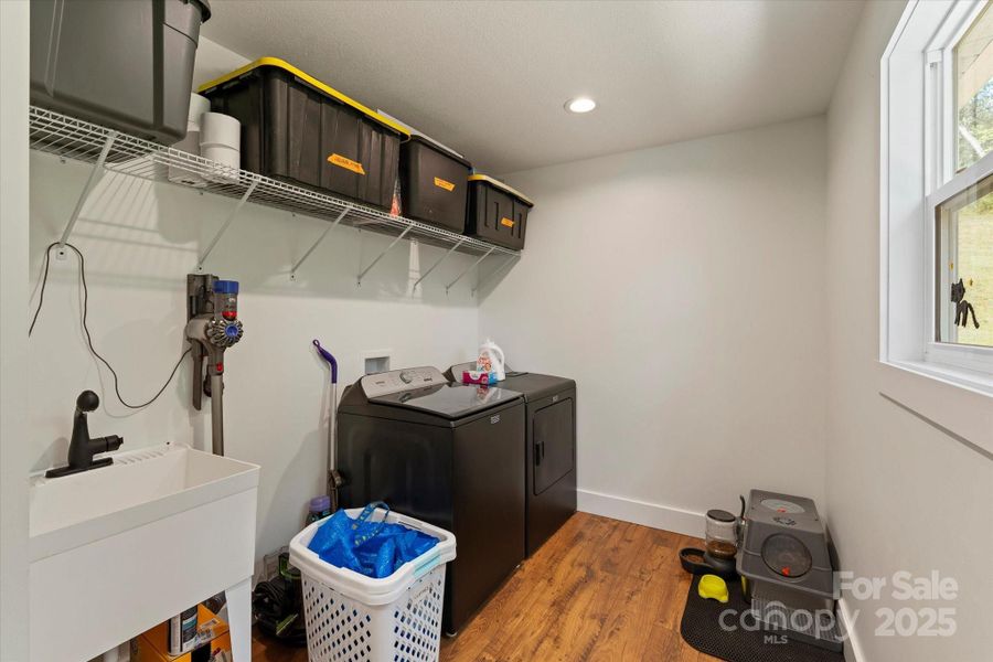 Expansive laundry room on main level