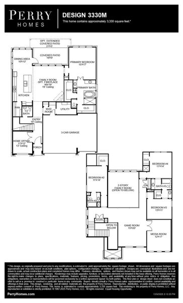 2D floor plan layout of this home in Artavia, Conroe, TX (Image 2).