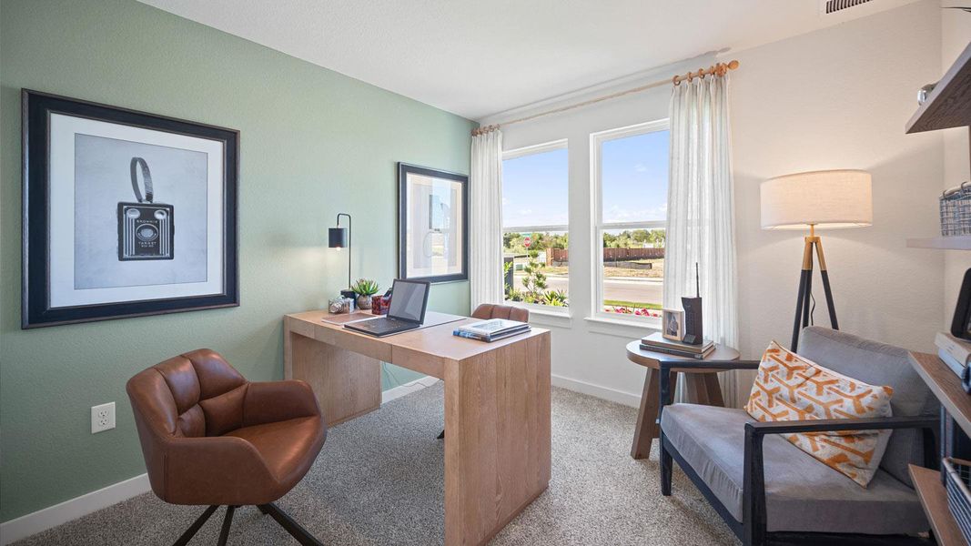 Furnished interior view inside a new home in Trails at Wildhorse, Austin (Image 22). Furnished interior view inside a new home in Trails at Wildhorse, Austin (Image 22).