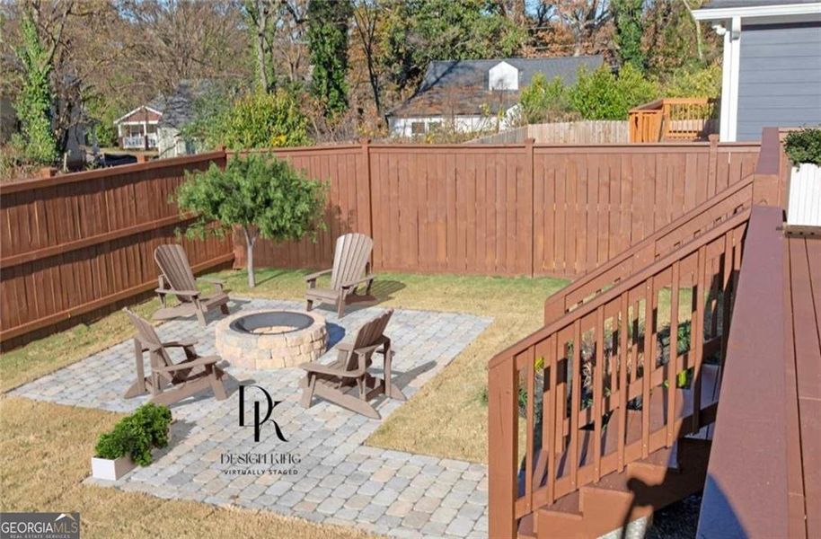 Exterior details and patio area of a home in , Atlanta (Image 32).