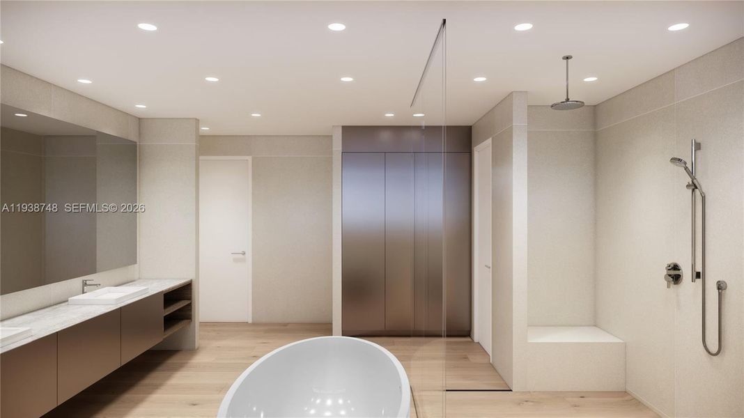 Furnished interior view inside a new home in , Miami (Image 7).