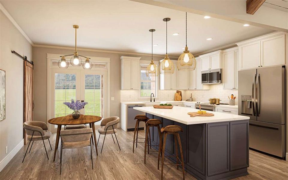 Furnished interior view inside a new home in Echo Grove, Poolville (Image 13).