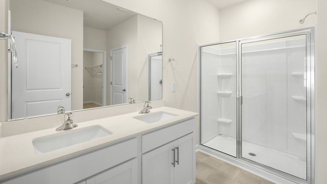 Furnished interior view inside a new home in The Grove at Matthews Landing, Fuquay Varina (Image 7).