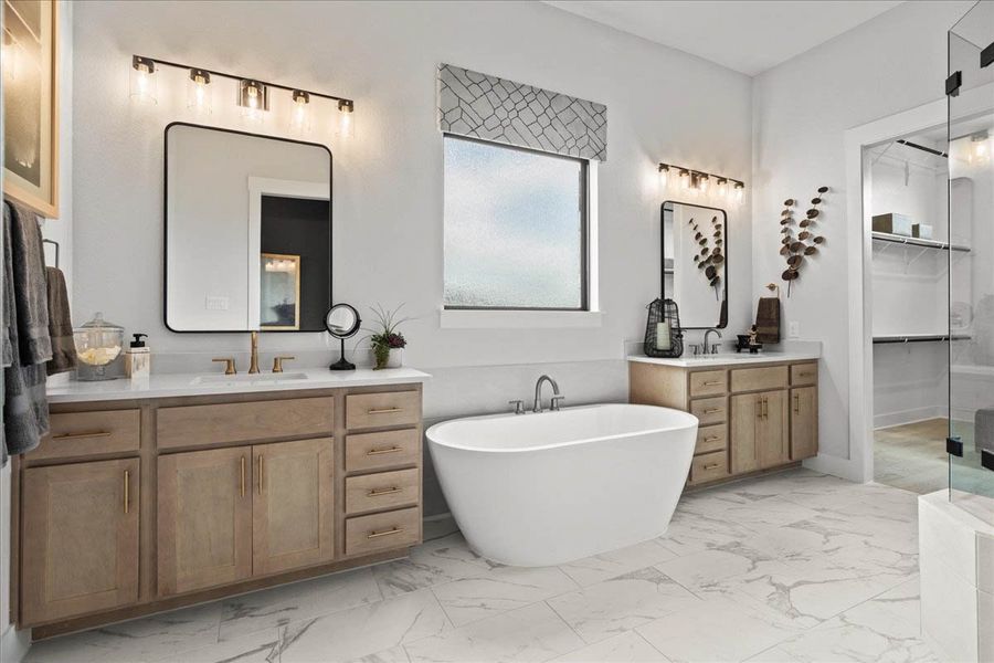 Furnished interior view inside a new home in Sweetwater, Austin (Image 51).