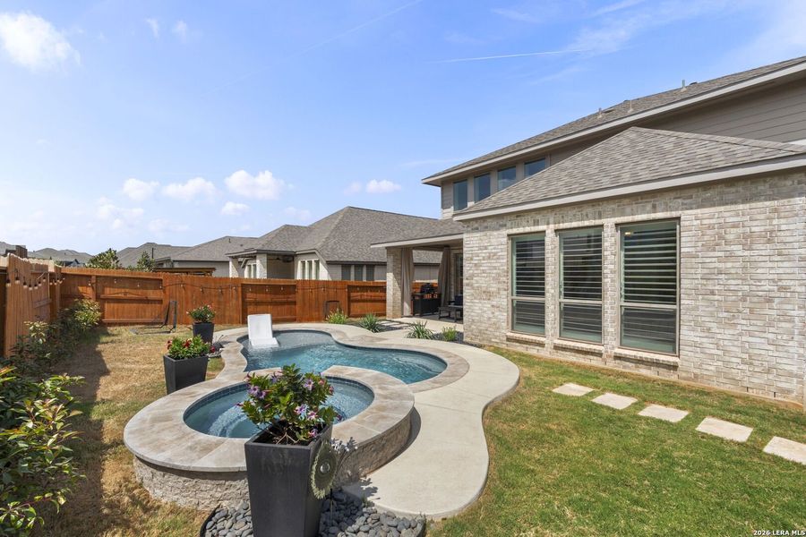 Exterior details and patio area of a home in Veramendi, New Braunfels (Image 32).