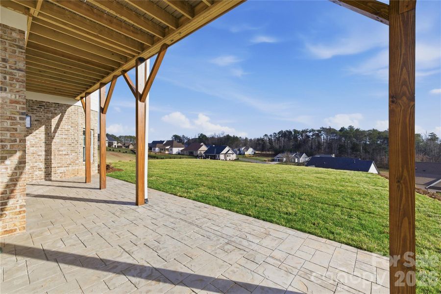 Basement patio sitting area