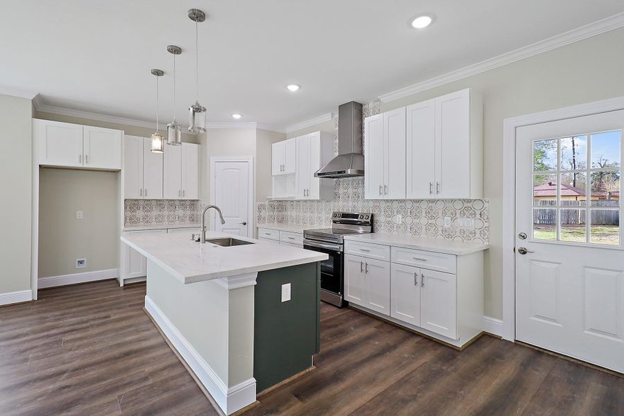 Furnished interior view inside a new home in , Crosby (Image 9).