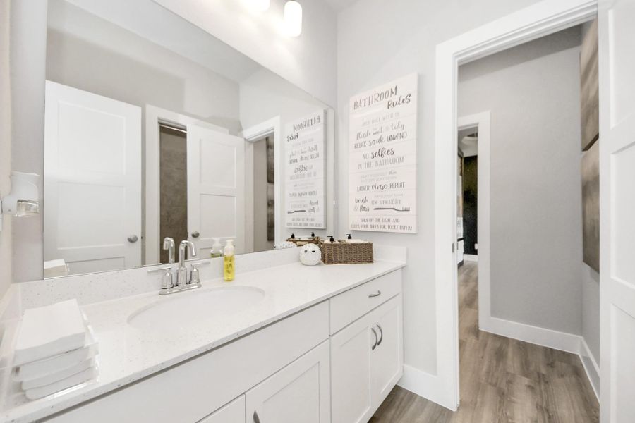 Furnished interior in a model home at Sunrise Cove: Landmark Collection in Texas City (Image 18). Furnished interior in a model home at Sunrise Cove: Landmark Collection in Texas City (Image 18).