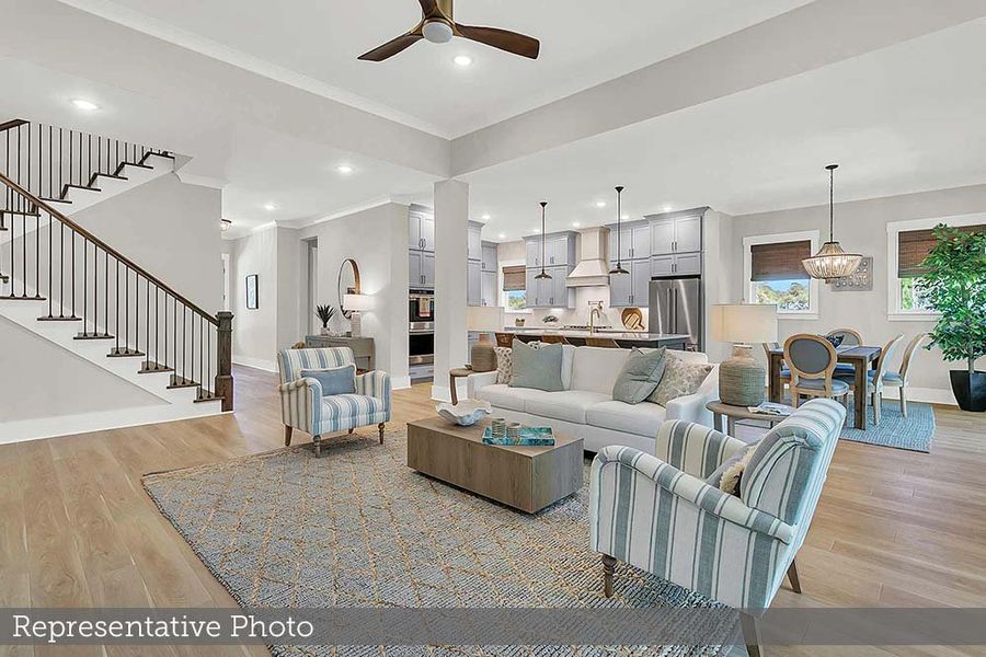 Furnished interior view inside a new home in Discover Series - Signature, Charleston (Image 4). Furnished interior view inside a new home in Discover Series - Signature, Charleston (Image 4).
