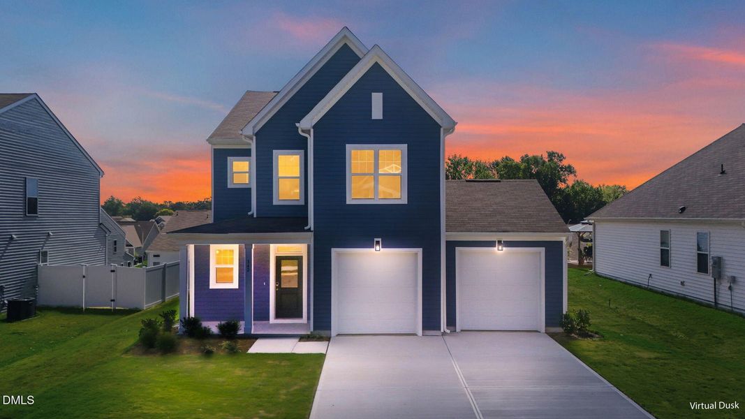 Front exterior of a new home in 78 North, Sanford, NC, highlighting curb appeal (Image 2).