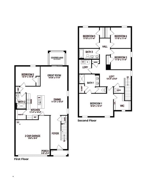 2D floor plan layout for the ROBIE by D.R. Horton in Asher Park, Lehigh Acres, FL (Image 3). 2D floor plan layout for the ROBIE by D.R. Horton in Asher Park, Lehigh Acres, FL (Image 3).