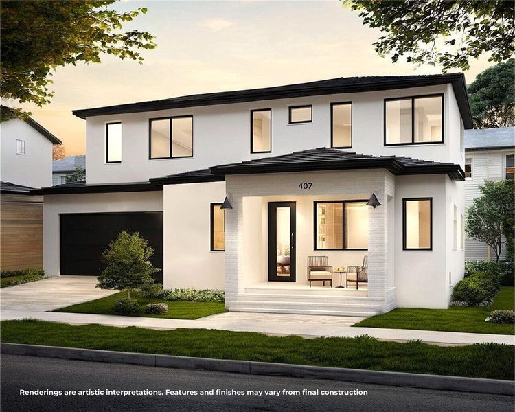 Front exterior of a new home in , Orlando, FL, highlighting curb appeal (Image 1). Front exterior of a new home in , Orlando, FL, highlighting curb appeal (Image 1).