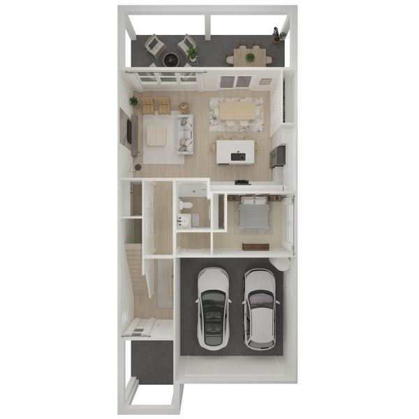 2D floor plan layout for the Prairie Willow by K. Hovnanian® Homes in Manor at Legacy Place, Peoria, AZ (Image 4).
