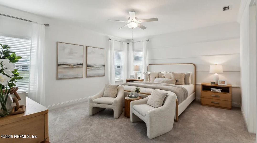 Furnished interior view inside a new home in Silver Meadows at SilverLeaf: Silver Meadows 60s, St. Augustine (Image 10).