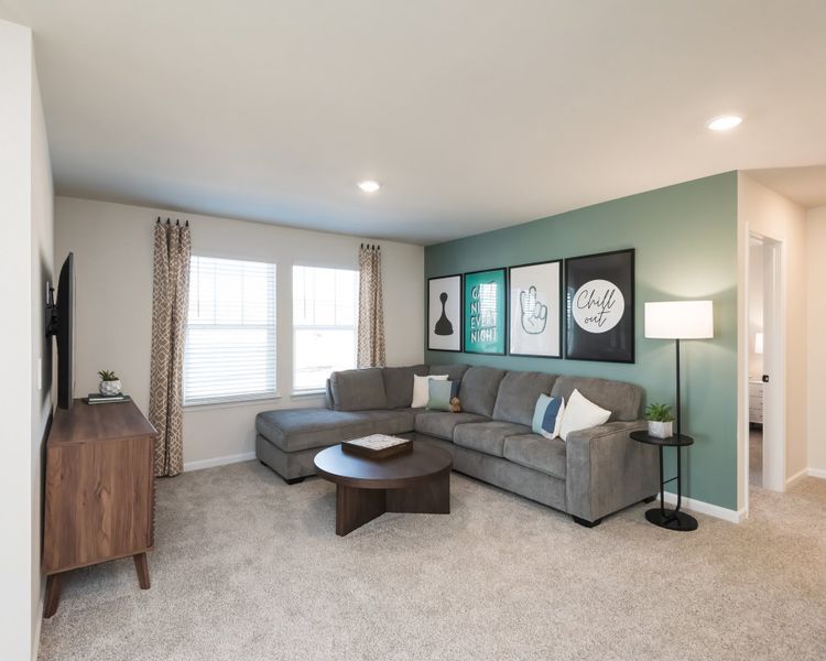 Furnished interior view inside a new home in Vines at Mill Creek - Estate Series, Braselton (Image 12).