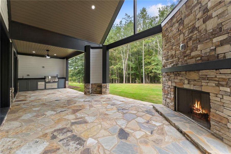 Exterior details and patio area of a home in , Ball Ground (Image 29).