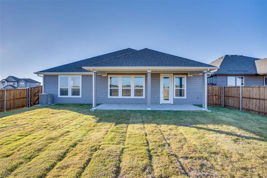 Exterior details and patio area of a home in Sierra Vista at Kelly Ranch, Aledo (Image 4).