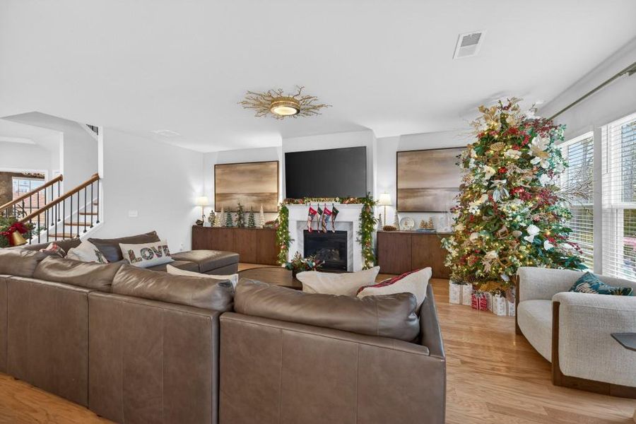 Furnished interior view inside a new home in Reunion, Flowery Branch (Image 8). Furnished interior view inside a new home in Reunion, Flowery Branch (Image 8).