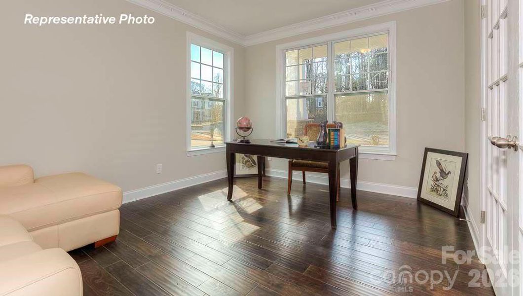 Furnished interior view inside a new home in Sanctuary at Southgate, Indian Trail (Image 27). Furnished interior view inside a new home in Sanctuary at Southgate, Indian Trail (Image 27).
