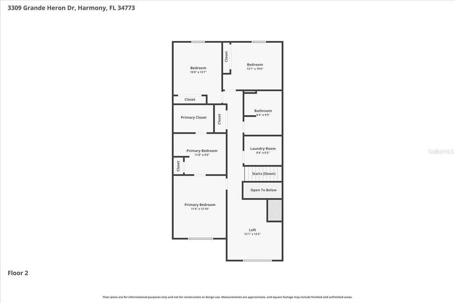 2D floor plan layout of this home in , St. Cloud, FL (Image 6).