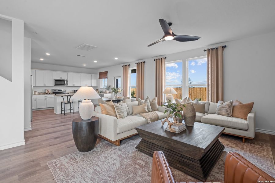 Furnished interior view inside a new home in Davis Ranch, San Antonio (Image 27). Furnished interior view inside a new home in Davis Ranch, San Antonio (Image 27).