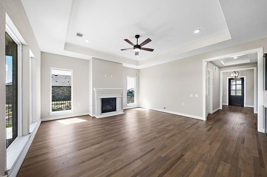 Representative unfurnished interior of a home built from the Juniper by Caldwell Homes in The Highlands, Porter (Image 21). Representative unfurnished interior of a home built from the Juniper by Caldwell Homes in The Highlands, Porter (Image 21).