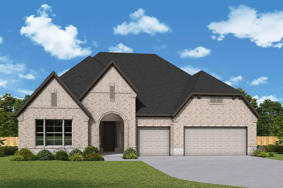 Representative exterior photo of a completed home built from the The Blossom by David Weekley Homes in ARTAVIA - Parkview Collection, Conroe, TX (Image 2).