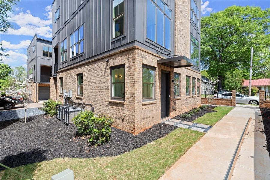Exterior details and patio area of a home in , Atlanta (Image 29). Exterior details and patio area of a home in , Atlanta (Image 29).