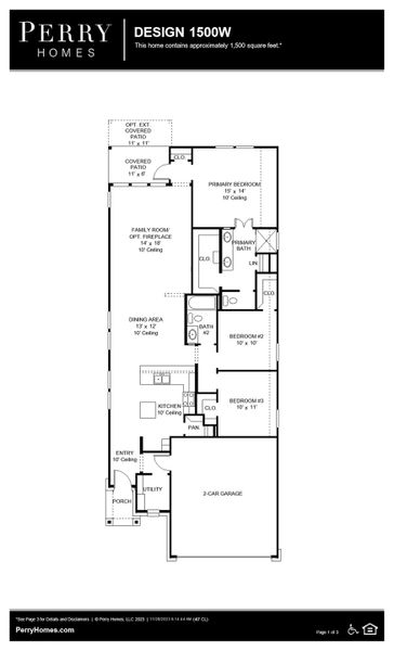 Floor Plan for 1500W