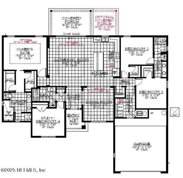 2D floor plan layout of this home in Katie Cove, Jacksonville, FL (Image 4).