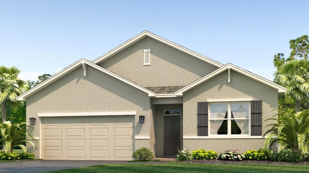 Representative exterior photo of a completed home built from the Cali by D.R. Horton in Balm Grove, Wimauma, FL (Image 20).
