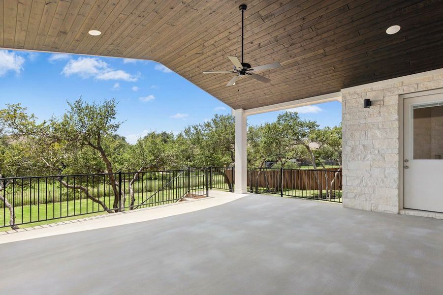 Exterior details and patio area of a home in Riverstone, Georgetown (Image 22).