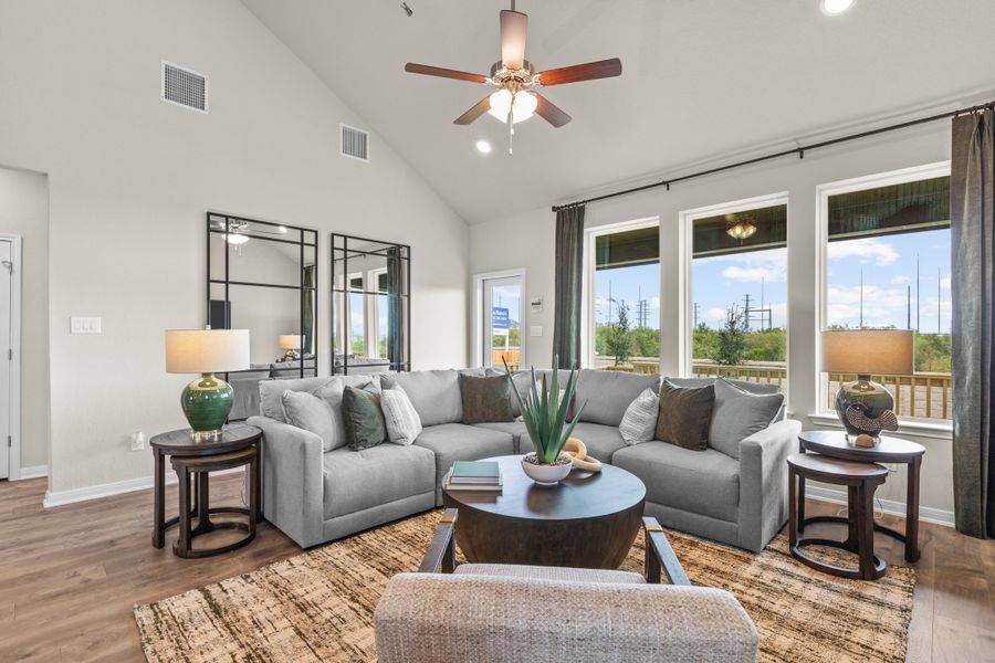 Furnished interior view inside a new home in Bricewood, Helotes (Image 6). Furnished interior view inside a new home in Bricewood, Helotes (Image 6).