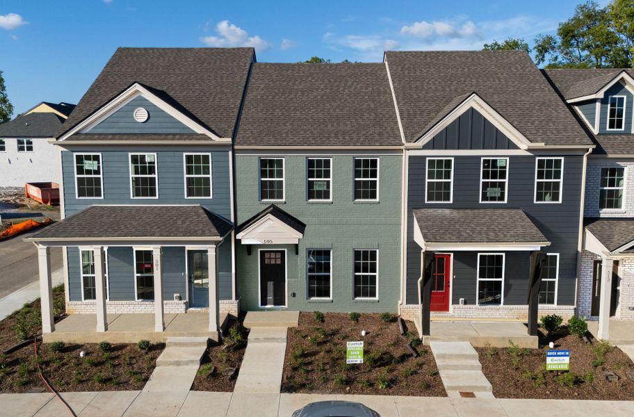 Front exterior of a new home in Oxford Station, Gallatin, TN, highlighting curb appeal (Image 22).