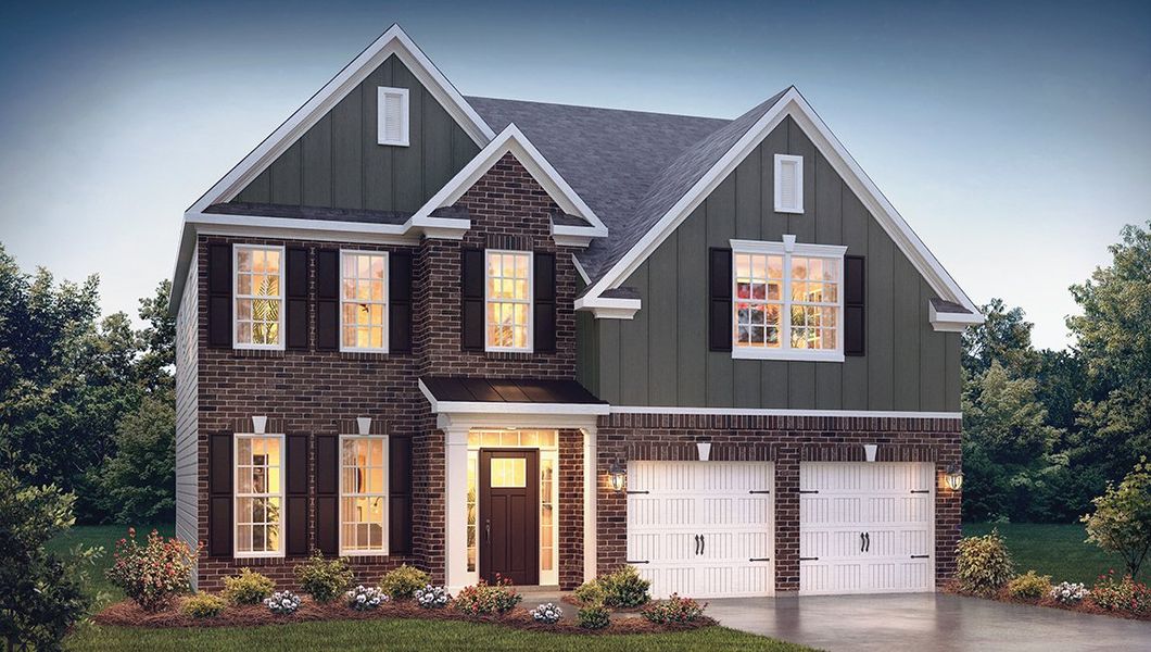 Representative exterior photo of a completed home built from the Fleetwood by D.R. Horton in Harrison Valley, Simpsonville, SC (Image 23).